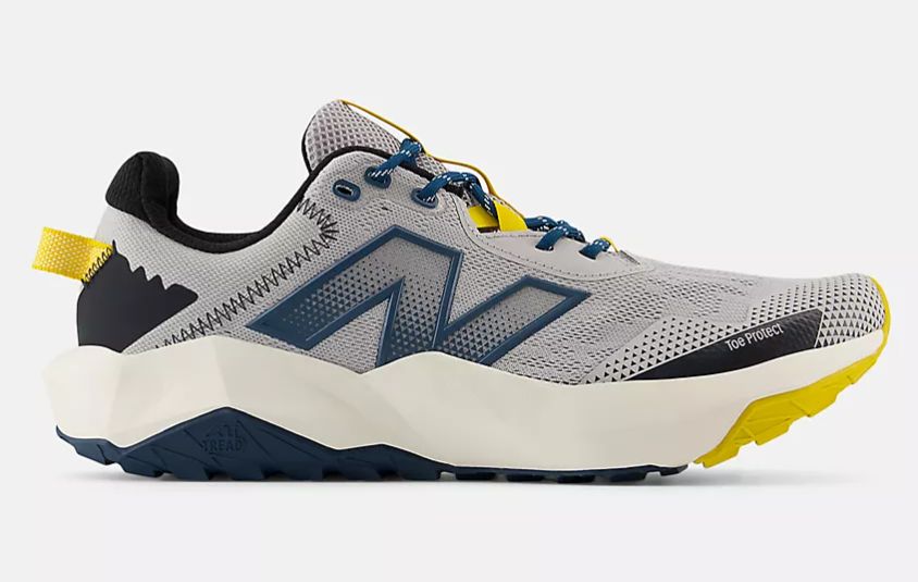 NEW BALANCE MEN'S DynaSoft Nitrel v6, Colour: RAINCLOUD with DEEP SEA and Firefly, Size: 8, Width: D