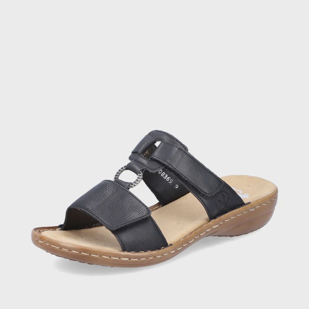 RIEKER WOMEN'S SANDAL - 60885-00, Colour: BLACK, Size: 37