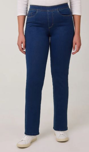 FRENCH DRESSING JEANS - PULL ON STRAIGHT LEG, Color: INDIGO, Size: 10