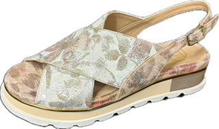 LITTLE EMPRESSES LEATHER LADIES SANDAL, Colour: GOLD, Size: 36