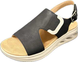 LITTLE EMPRESSES VELCRO SANDAL, Colour: BLACK, Size: 36
