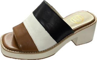 LITTLE EMPRESSES LEATHER MULE, Colour: BROWN, Size: 36