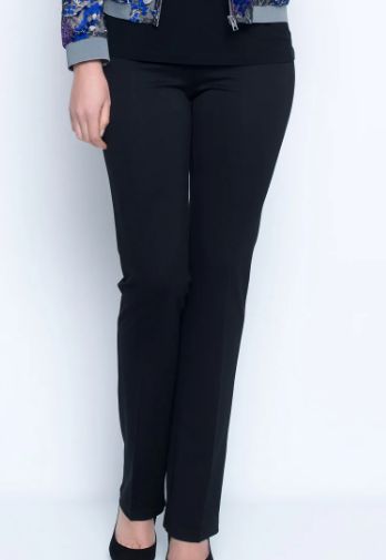 WOMEN'S PICADILLY PULL ON STRAIGHT LEG PANT, Color: NAVY, LENGTH: REGULAR, Size: X-SMALL