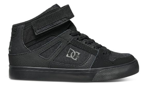 YOUTH DC - PURE HIGH-TOP EV, Color: BLACK/BLACK/BLACK, Size: 11