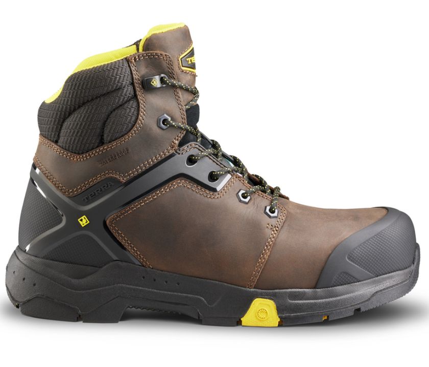 MEN'S CSA TERRA - CARBINE 6IN, Color: BROWN, Size: 7.5
