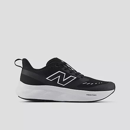 NEW BALANCE KIDS GK625BK BLACK AND WHITE, Colour: BLACK WHITE, Size: 3.5, Width: MEDIUM