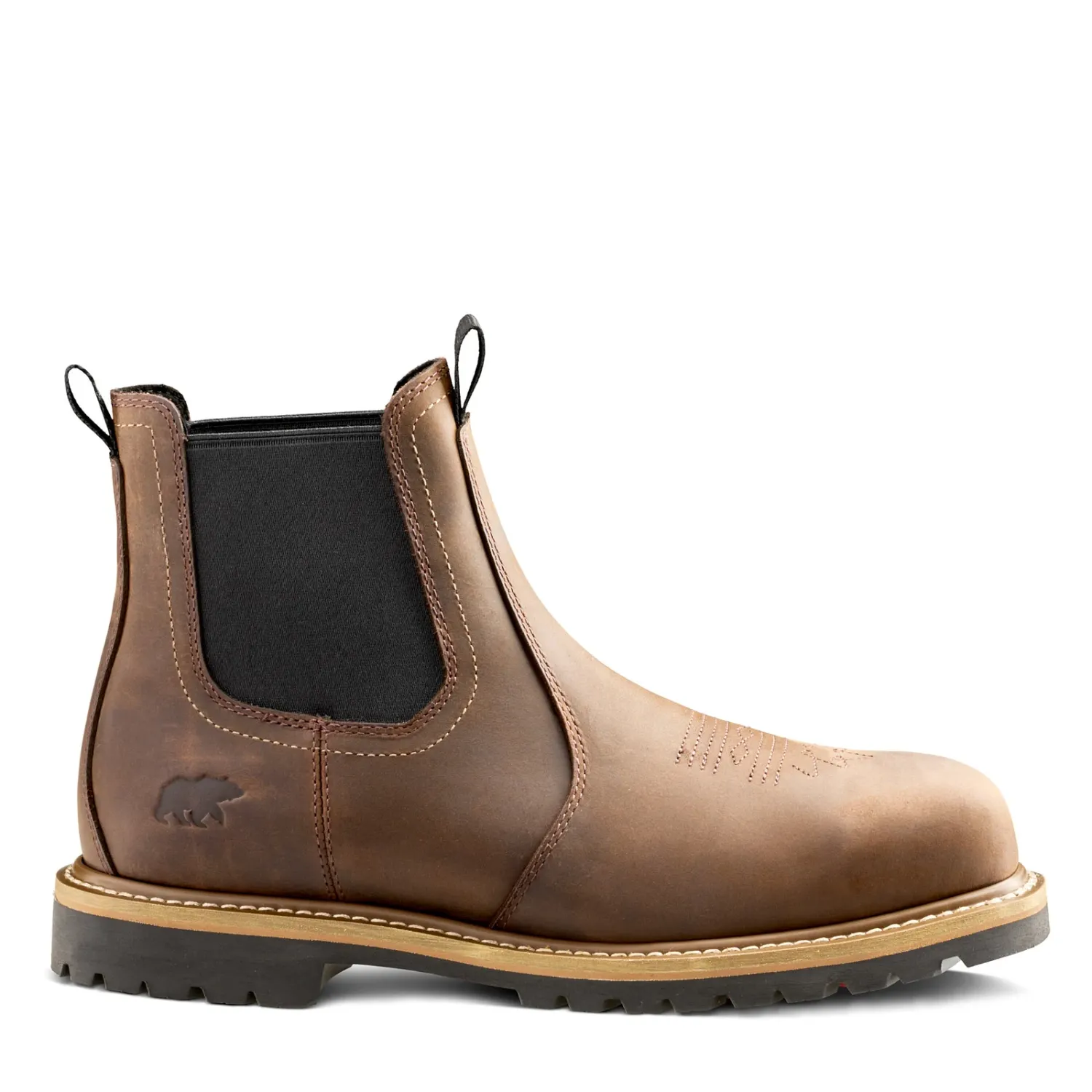 Men's Kodiak Lundbreck Chelsea Composite Toe Safety Work Boot, Colour: DARK BROWN, Size: 10