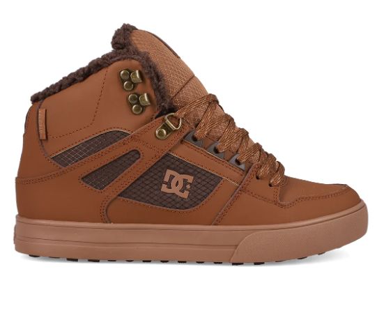 DC MENS PURE HIGH-TOP WINTERIZED BOOTS, Colour: Brown/Dark Brown, Size: 8
