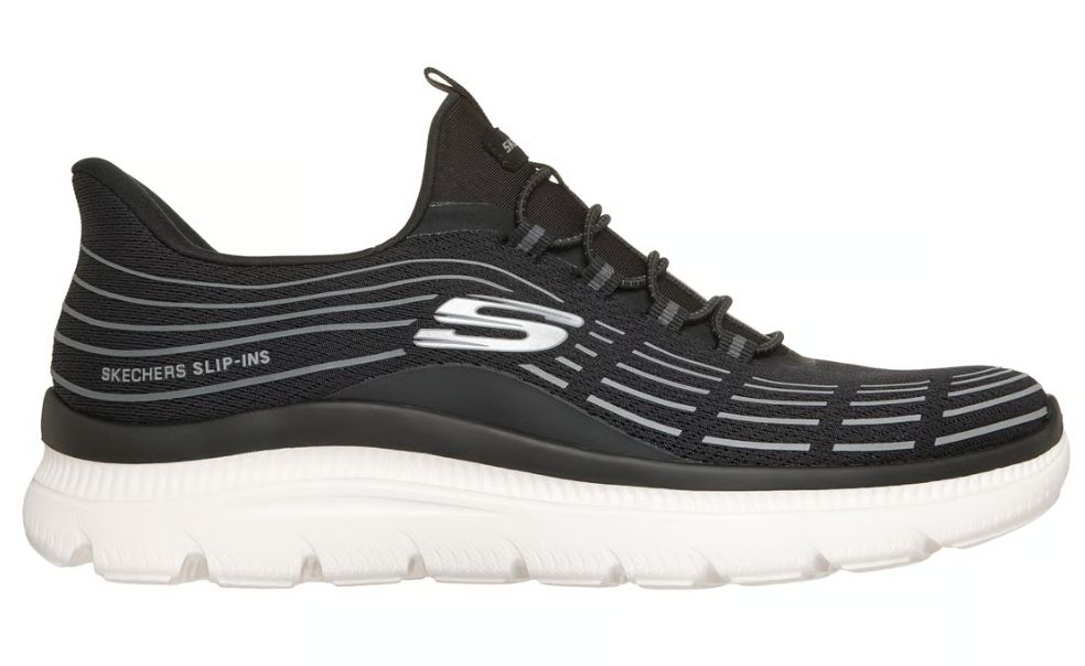 SKECHERS MEN'S SLIP-INS SUMMITS PLUS :THREEDS, Colour: BLACK, Size: 9