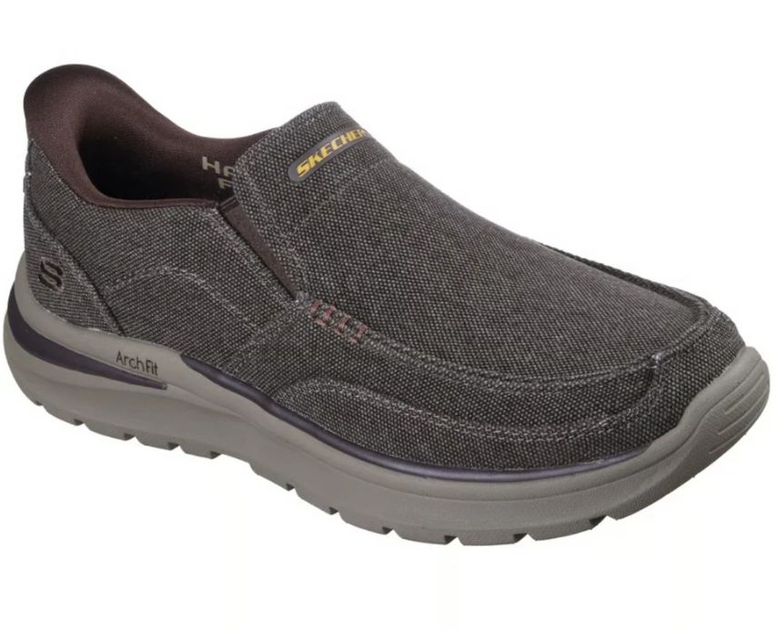 SKECHERS MEN'S ARCH FIT SUPERIOR : TALBOT, Colour: CHOCOLATE, Size: 8.5