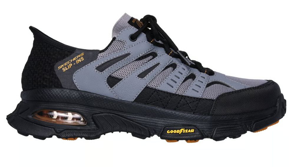 SKECHERS MEN'S SLIP-INS SKECH-AIR ENVOY-EMISSARY, Colour: GRAY/BLACK, Size: 8