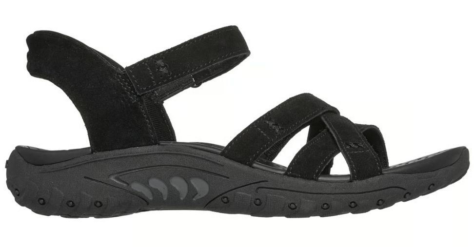 SKECHERS WOMEN'S REGGAE-NATURAL POISE, Colour: BLACK, Size: 6