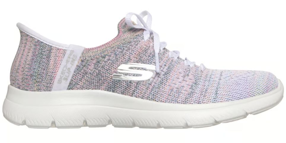 SKECHERS WOMEN'S SUMMITS-MYSTIC GLOW, Colour: WHITE/MULTI, Size: 6, Width: WIDE