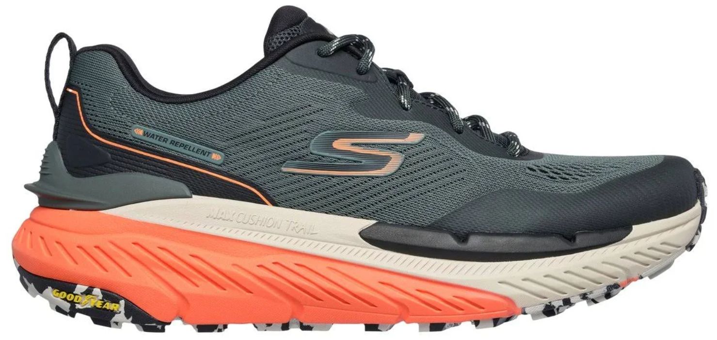 SKECHERS MEN'S MAX CUSHIONING PREMIER TRAIL, Colour: OLIVE, Size: 9