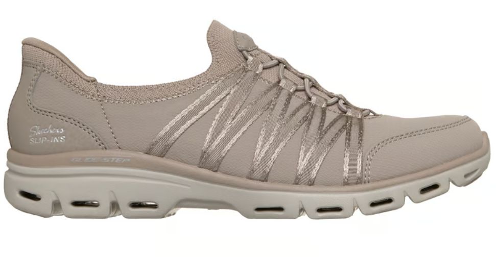 SKECHERS GLIDE-STEP COMFORT-STEADY GRACE, Colour: TAUPE, Size: 6