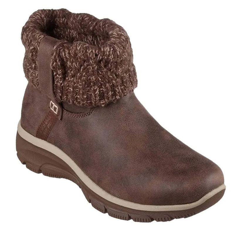 WOMEN'S SKECHERS WINTER BOOTS - EASY GOING COZY WEATHER 4, Color: CHOCOLATE, Size: 6