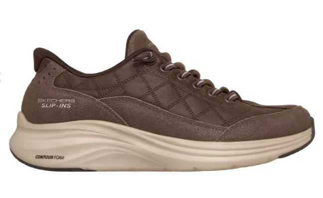 WOMEN'S SKECHERS SLIP INS - CONTOUR FOAM NATURAL EASE, Color: CHOCOLATE, Size: 6