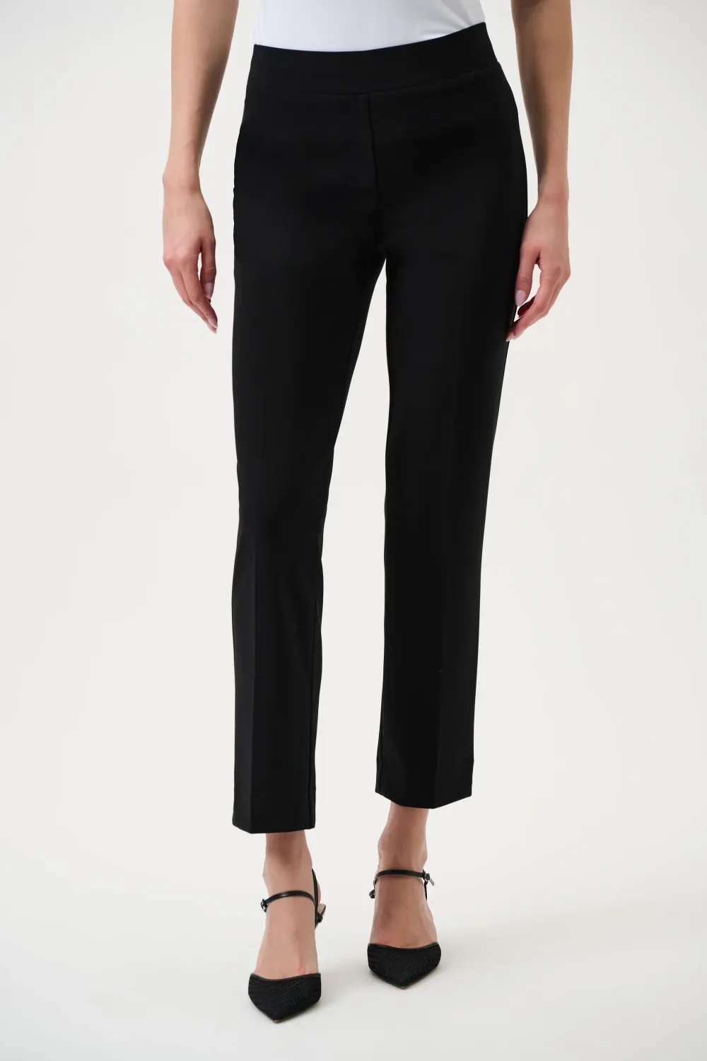 JOSEPH RIBKOFF - CLASSIC STRAIGHT LEG PANT, Color: BLACK, Size: 4