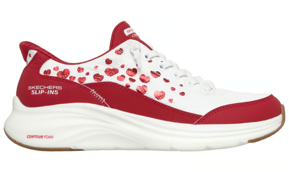 SKECHERS VAPOR FOAM-HEART CLUB, Colour: WHITE/RED, Size: 2