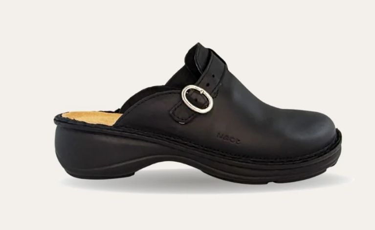 NAOT LEATHER CLOG - ASTER, Colour: BLACK, Size: 38