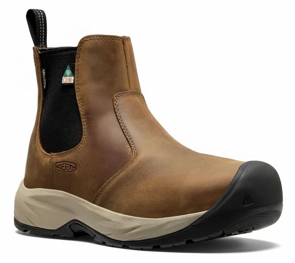 MEN'S KEEN CSA HIGHFRAME CHELSEA WP, Color: DARK EARTH/BLACK, Size: 8