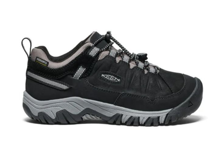 KEEN KIDS TARGHEE IV LOW WP, Color: BLACK/STEEL GREY, Size: 2