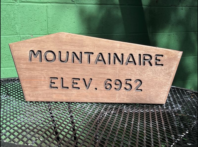 Mountainaire Trail Sign Elevation