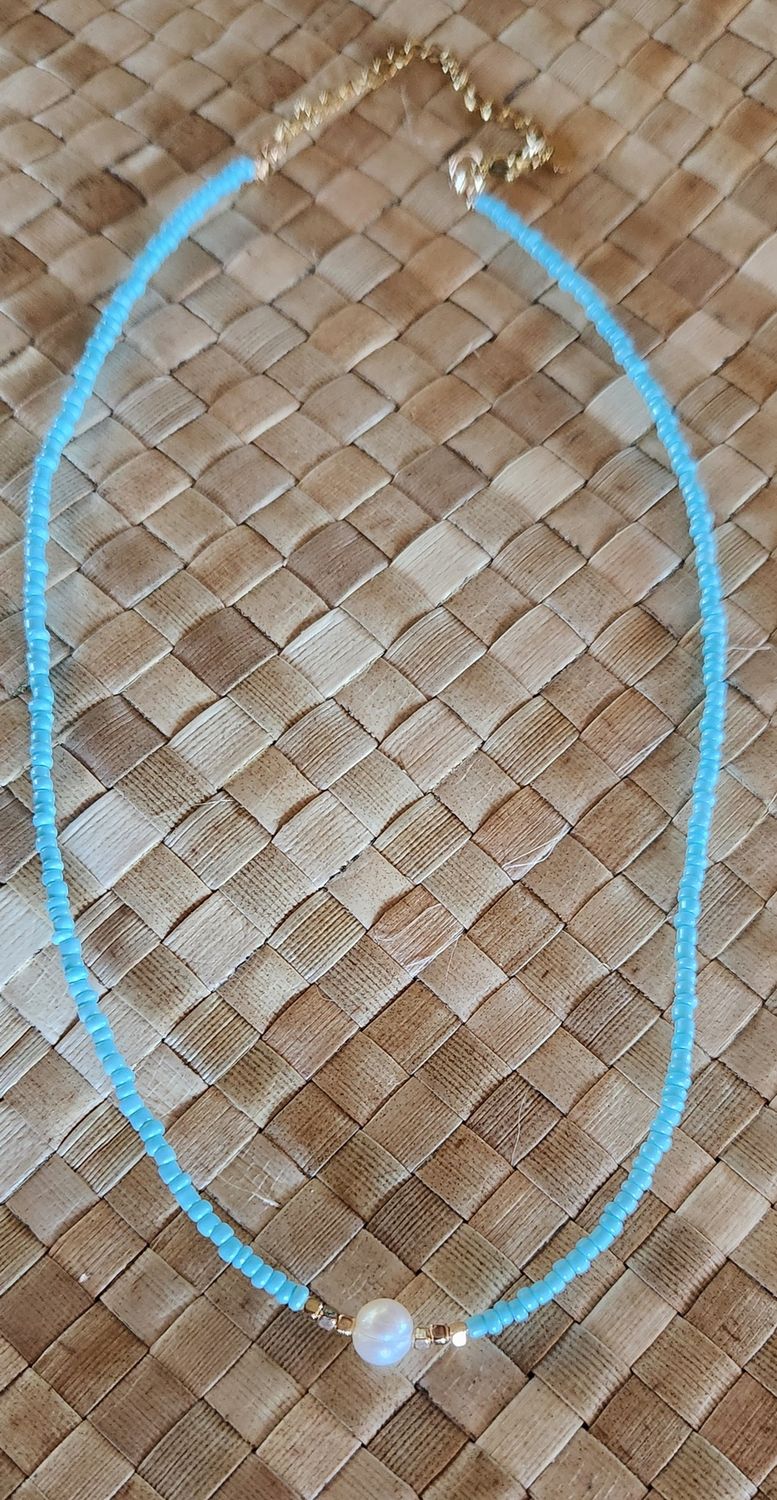 Bead and Pearl Necklace