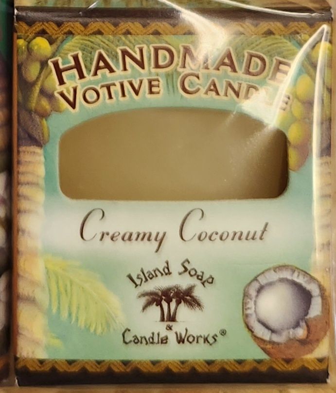 Hand Made Scented Votive Candle, Scent: Creamy Coconut