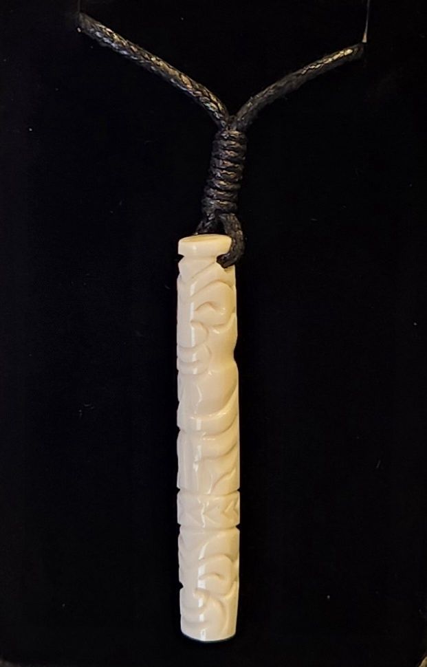 Tiki Necklace on black cord