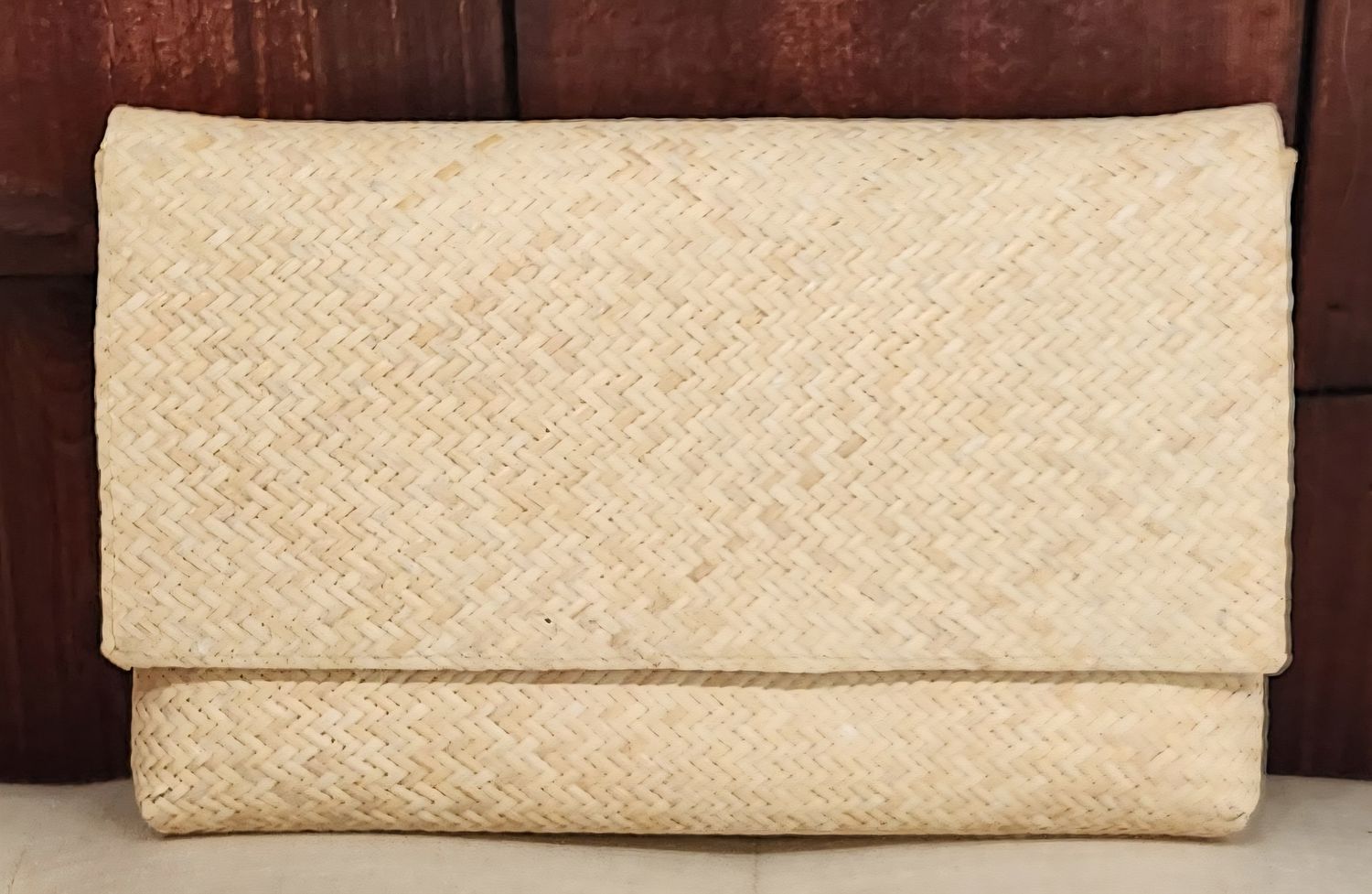 Lauhala Clutch Purse - Fine Weave, Weave Color: Natural