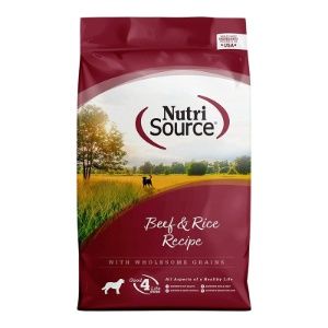 NutriSource Dog Beef Rice, Size: 4