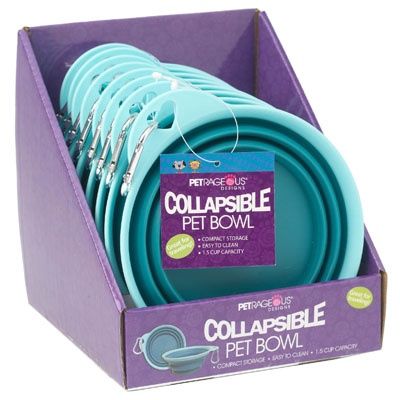 Collapsible Pet Bowl Aqua