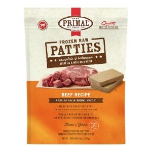 Primal Raw Dog Beef Patties 6#