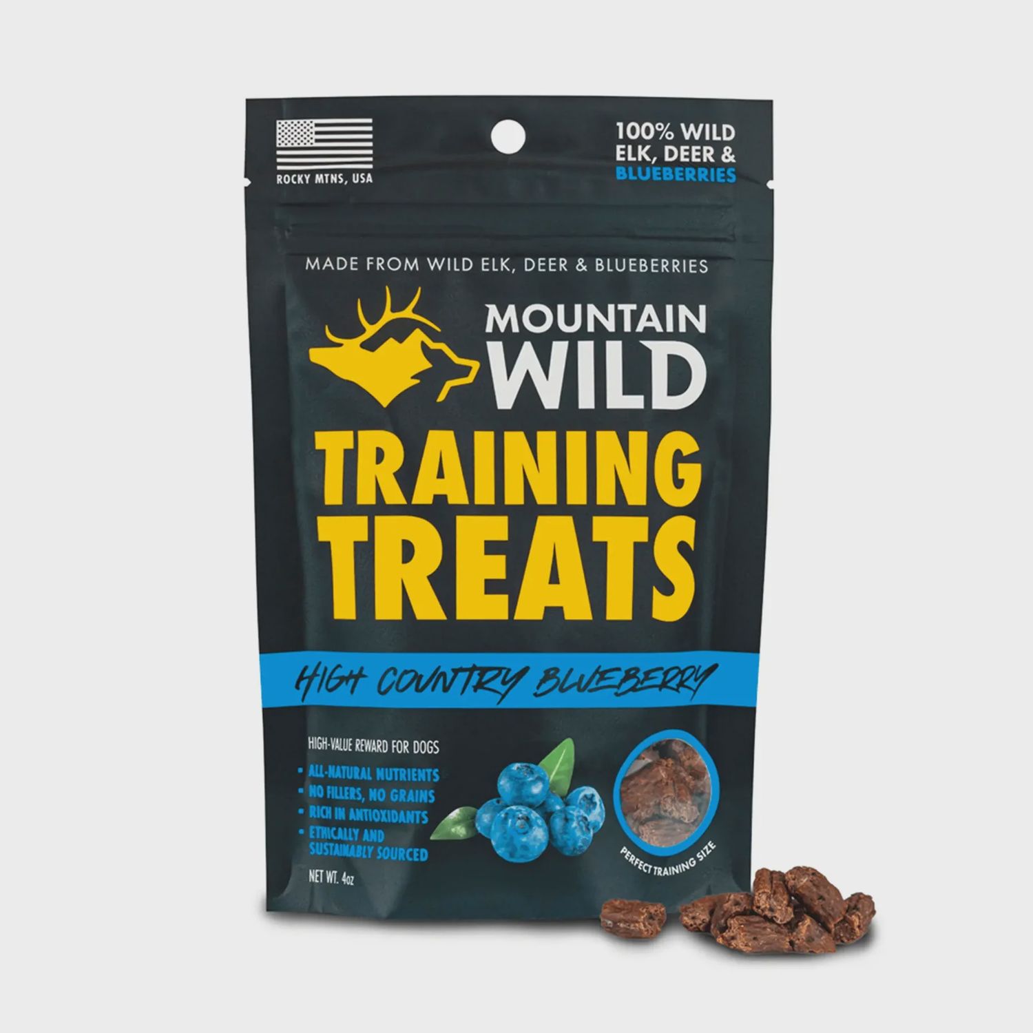 Mountain Wild Training Treats with Blueberries 4 oz