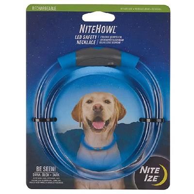Nite Ize NiteHowl LED Safety Necklace Rechargeable, Color: Blue