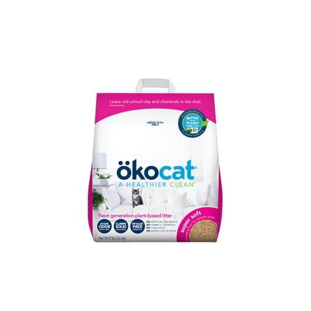 Okocat Super Soft Clumping Natural Wood Cat Litter for Delicate Paws  8.0lbs