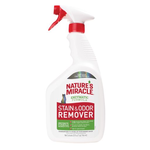 Nature’s Miracle Stain and Odor Remover for Cats  Odor Control Formula  Spray  32 Oz.