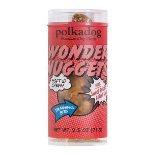 Polkadog Sweet Potato &amp; Beef Wonder Nuggets Dog Treat Mini Tube