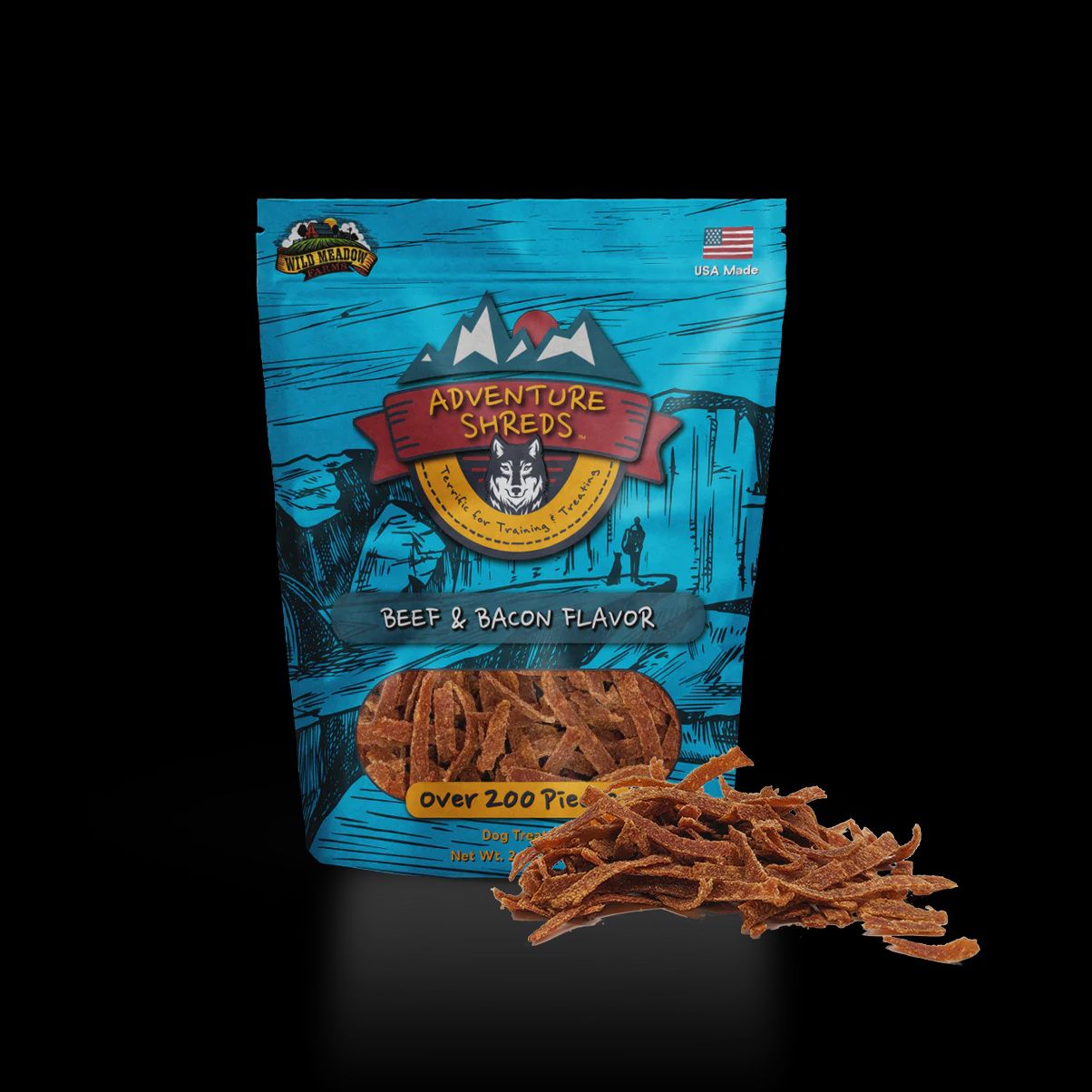 Wild Meadow Adventure Shreds 2.5oz, Flavor: Beef