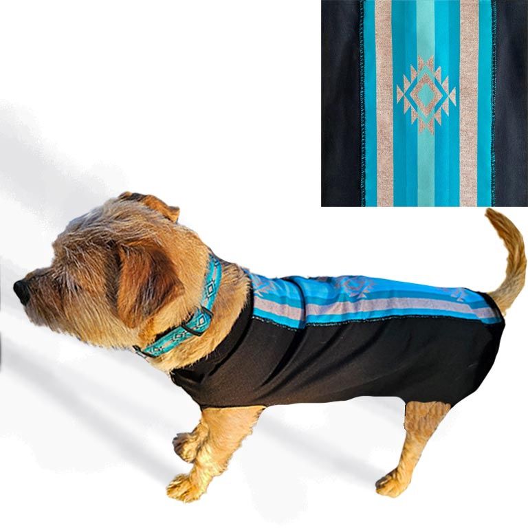 Walk-e-Woo Sport Fleece Pullover Turquoise, Size: 8-14lbs