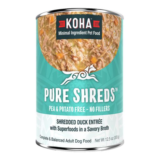 Koha 12.5 oz Grain Free Shredded Duck Dog Food