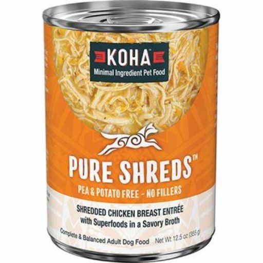 Koha Dog12.5 oz Grain Free Shredded Chicken Dog Food
