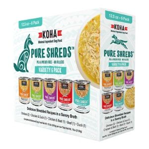 Koha Dog Grain Free Shredded 12.5 oz Variety Pack