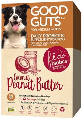 Fido Biotics Good Guts Medium Mutts Coconut Peanut Butter Probiotic