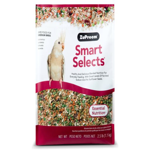 Zupreem Smart Selects Bird Food for Medium Birds 2.5 lb Seed and Pellet Mix