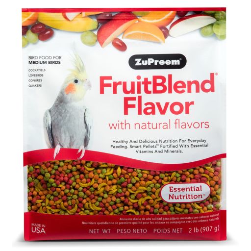 ZuPreem FruitBlend Flavor with Natural Flavors Bird Food for Medium Birds