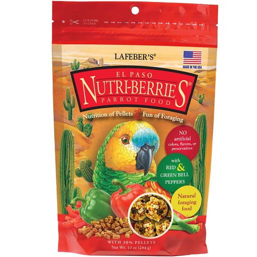 Lafeber s El Paso Nutri-Berries with Bell Peppers Parrot Food  10-Oz