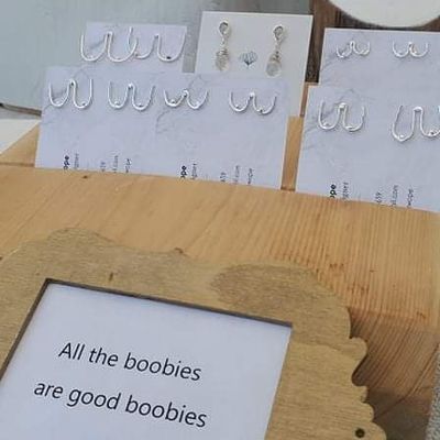Collin Swope Sterling Silver Boobie Earrings