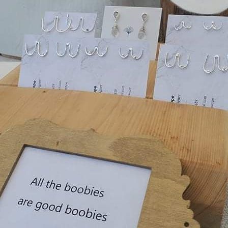 Collin Swope Sterling Silver Boobie Earrings